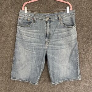 Levis 569 Jorts Jean Shorts Mens‎ Size 36 Straight Leg Loose Fit Wide Leg 12"